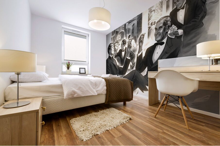 Thirties Loungin Mural print