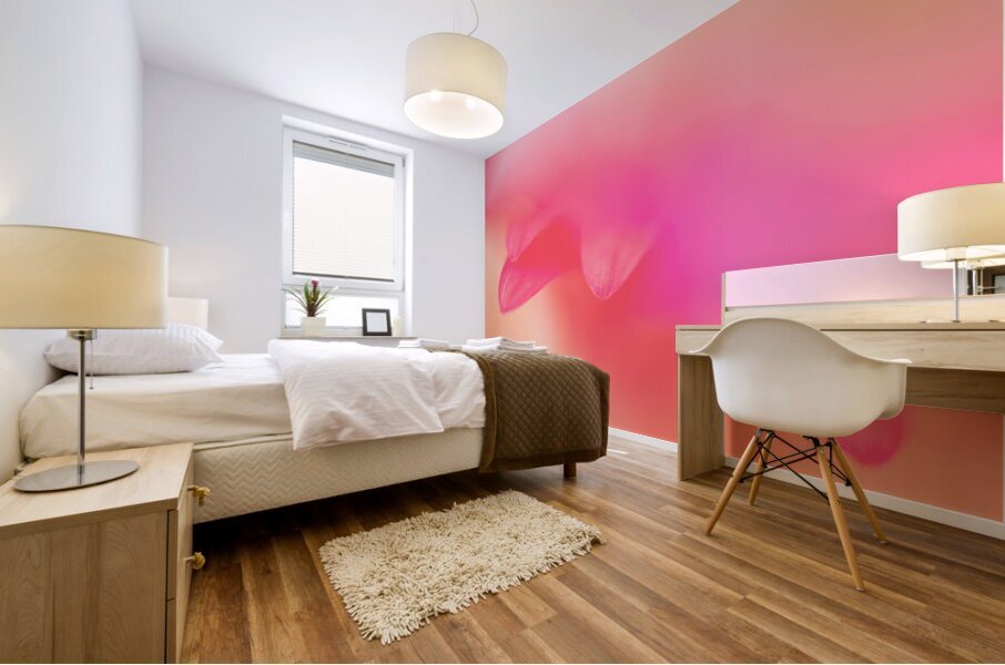 Delicate pink flower petals Mural print