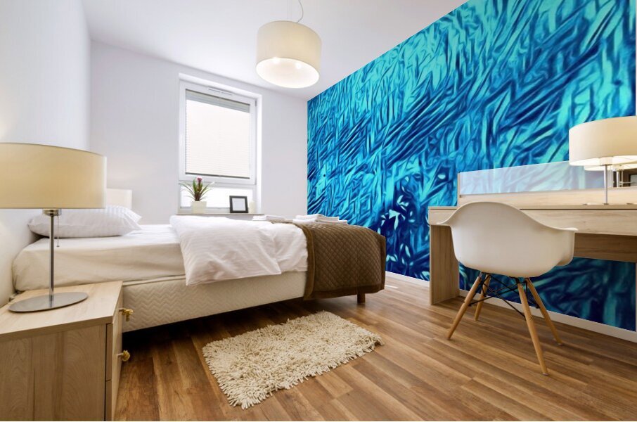 Blue Mural print