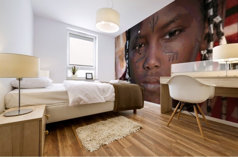 African beauty Mural print