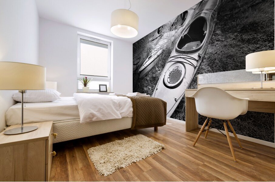 Everyday Lifes Moments- High and Dry in Black and White Mural print