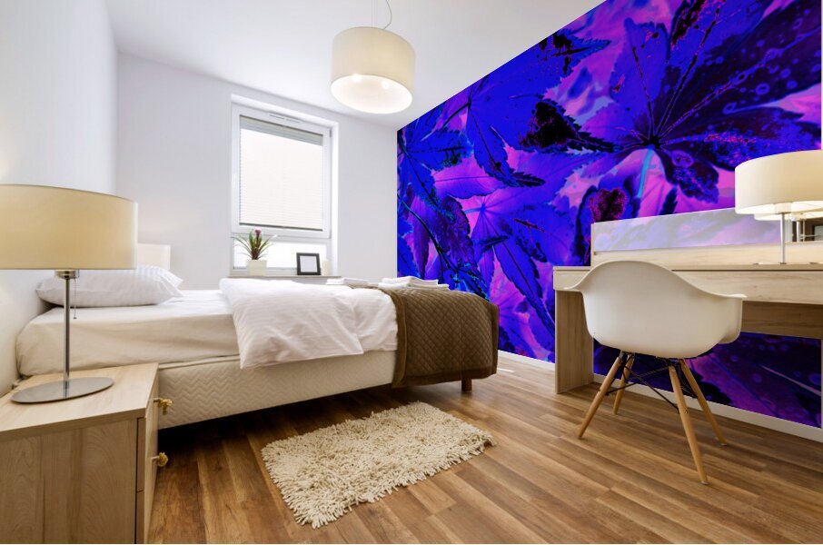 Abstract Vivid Creative Leaves Mural print