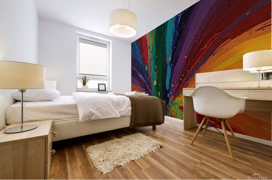 Abstract Art Palette: A Symphony of Vibrant Hues Mural print