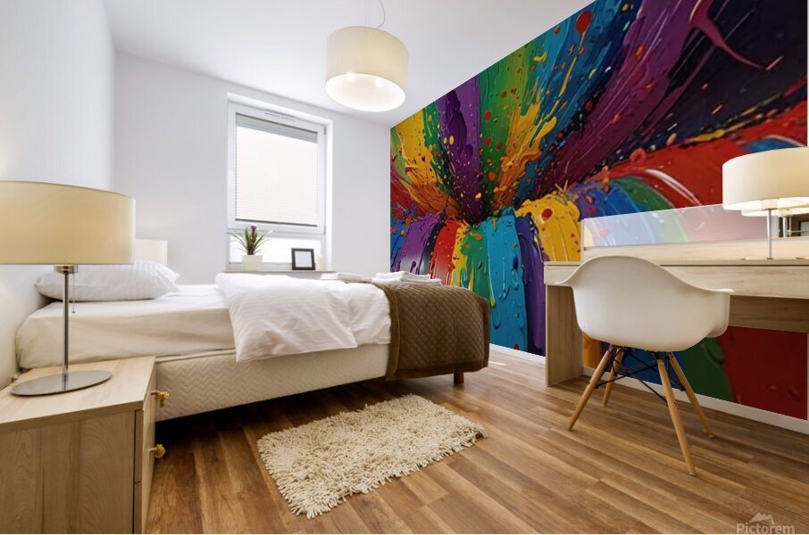 Harmony in Motion: A Symphony of Blended Colors Mural print