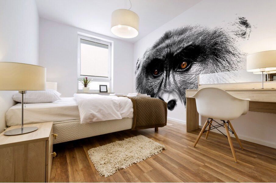 Gaze of Bahati B&W Mural print