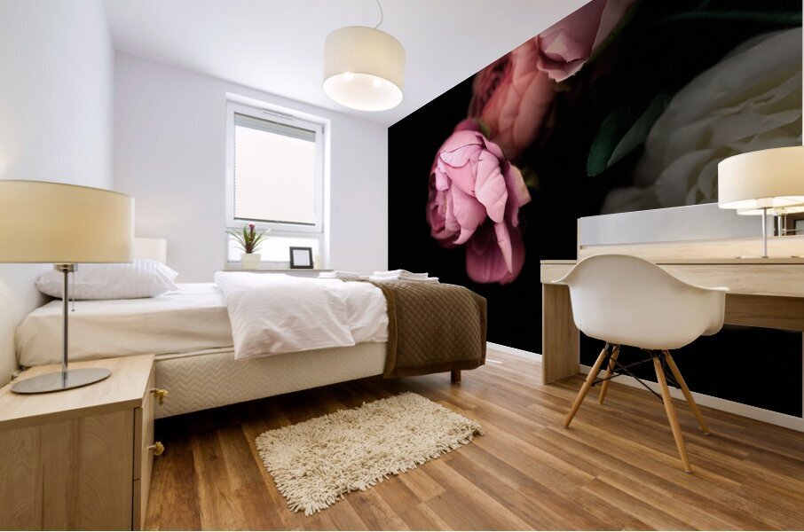 Portrait of Plants- Delicate Fabric Roses Mural print