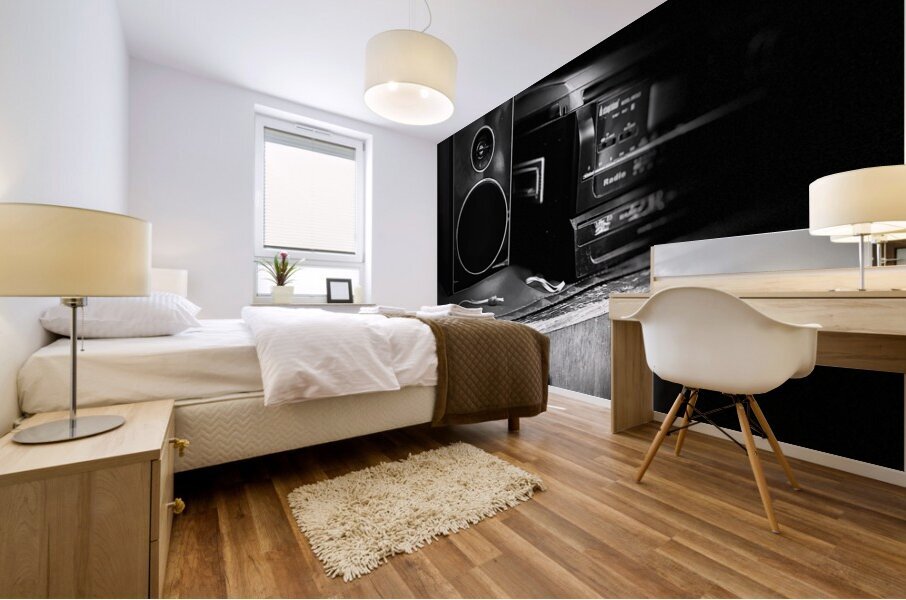 Everyday Lifes Moments -Distant Memories in Black and White Mural print