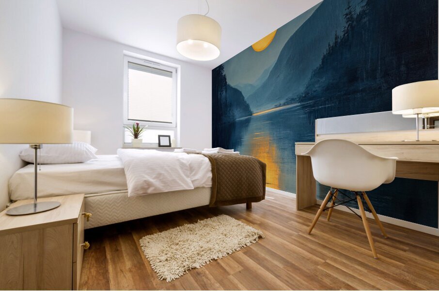 Moonlit Valley Mural print