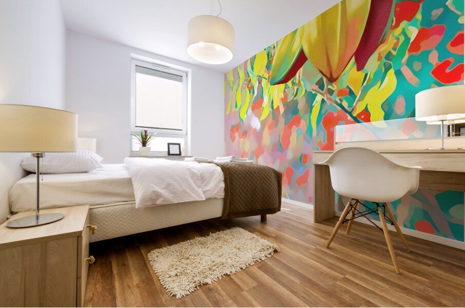 bougainvilliers caramboles textures lisses b.jp Mural print
