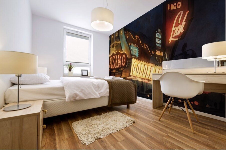 1970s golden nugget hotel art Mural print