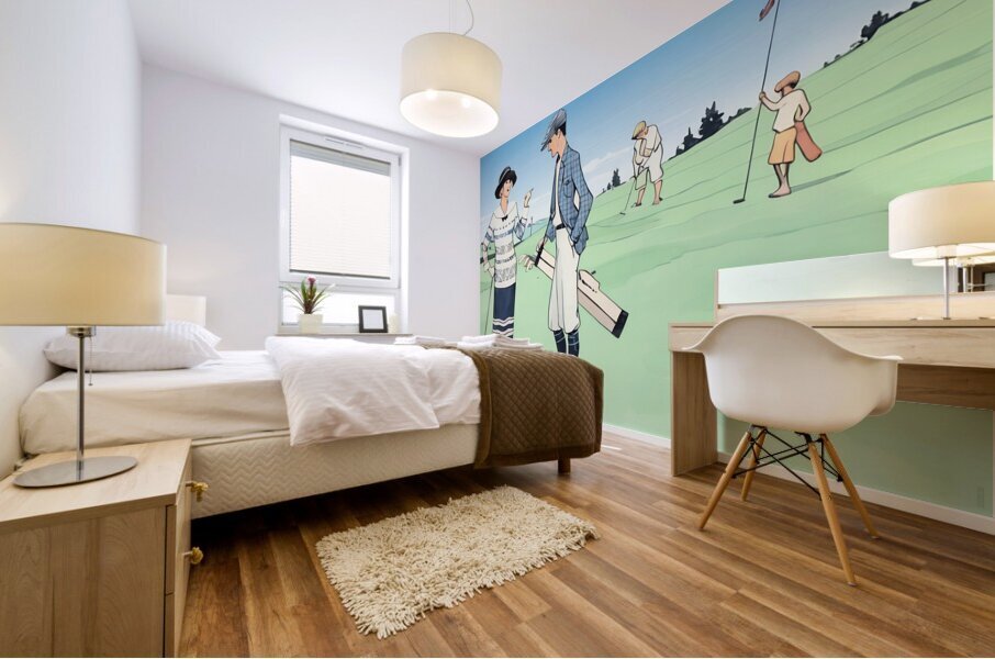 A.B. Walker 1923 Golf Art Remix Mural print