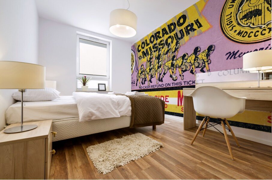 1952 Colorado vs. Missouri Football Ticket Art Mural print