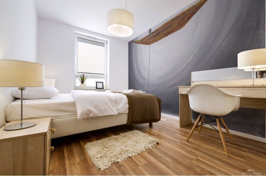 The Man and the Boat Mural print