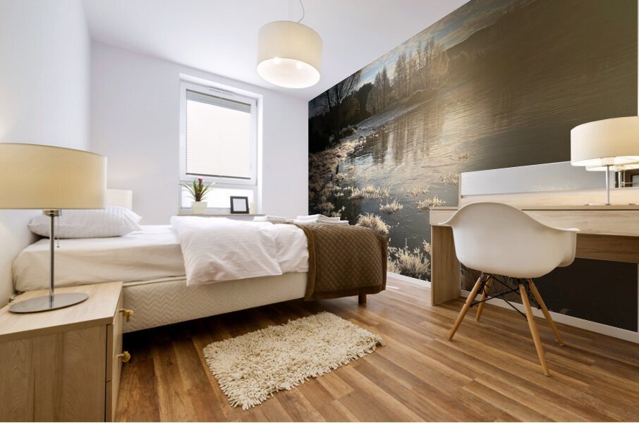 Winter Sun in the Scottish Highlands  Mural print