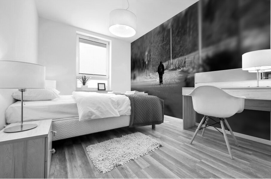 Everyday Lifes Moments- Another Snow Day in the Scottish Highlands Mural print