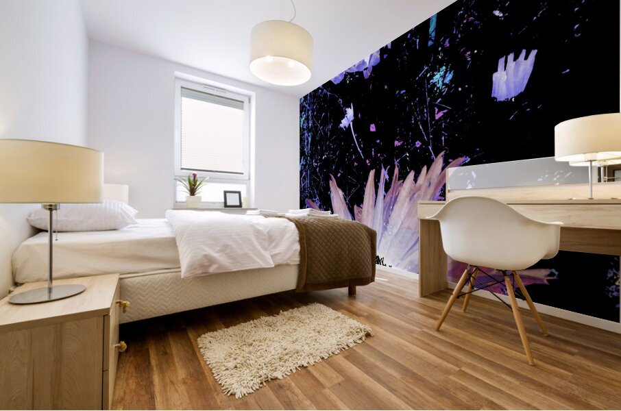 Cool Rocking Surreal Daises  Mural print