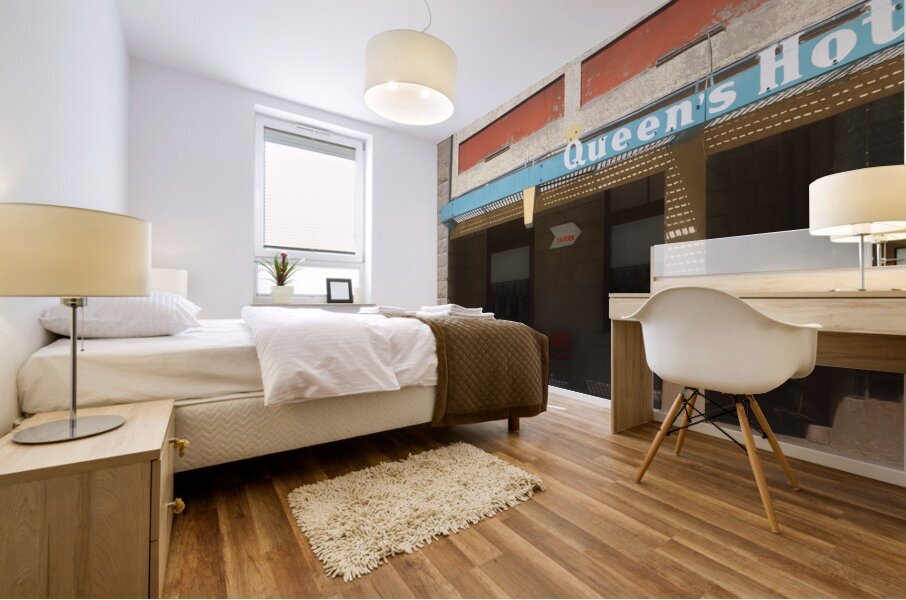 Motorcyclist Mural print