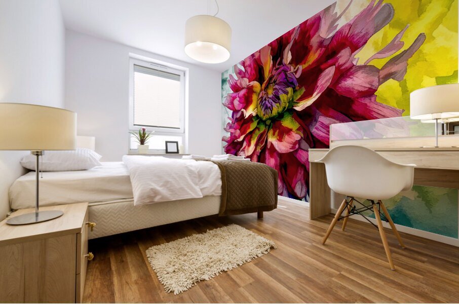 Dreaming of Dahlias Mural print