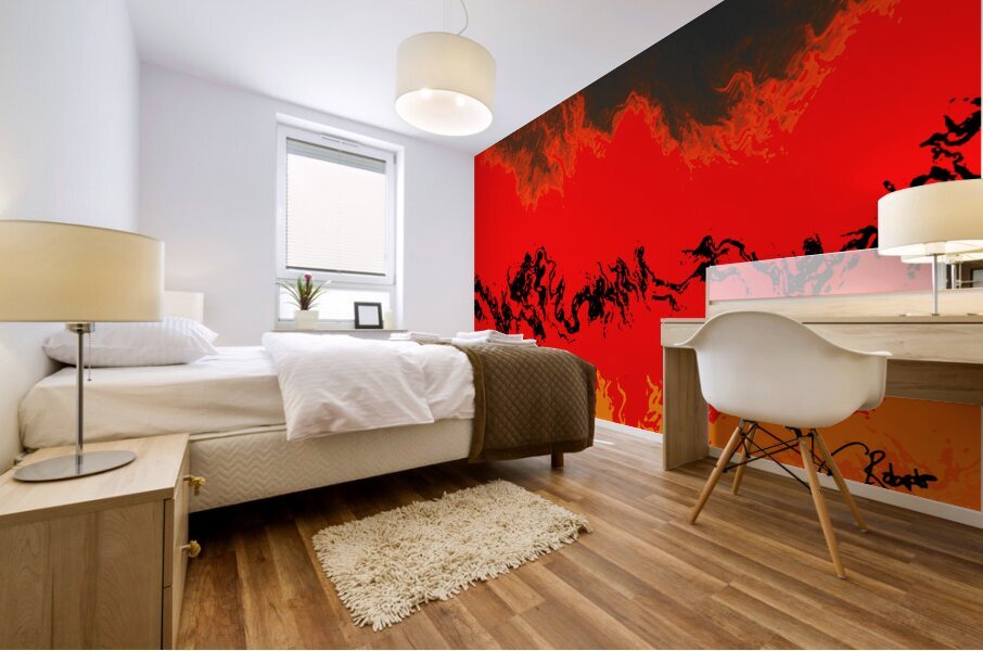 Larger Abstract Melting Forest  Mural print