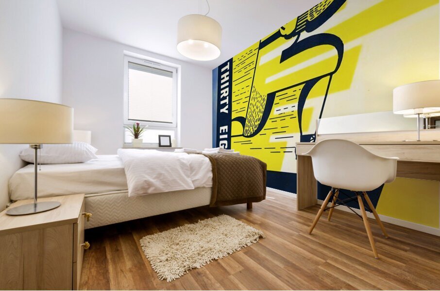 1938 Michigan Football Art Remix Mural print