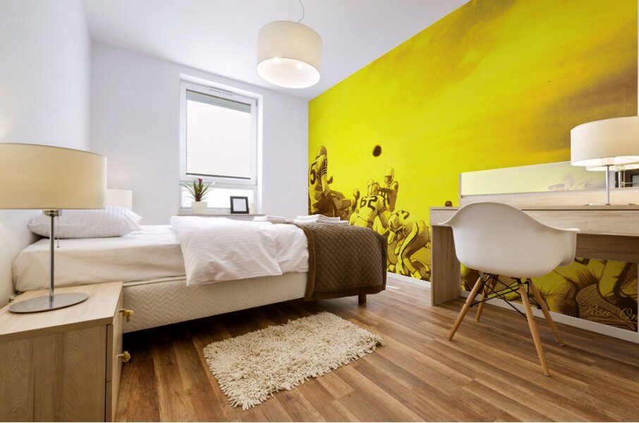 1940s Wyoming Football Action Mural print