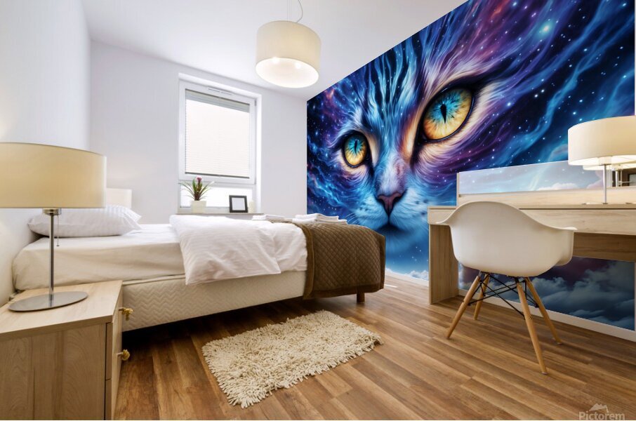 Magic cat Mural print