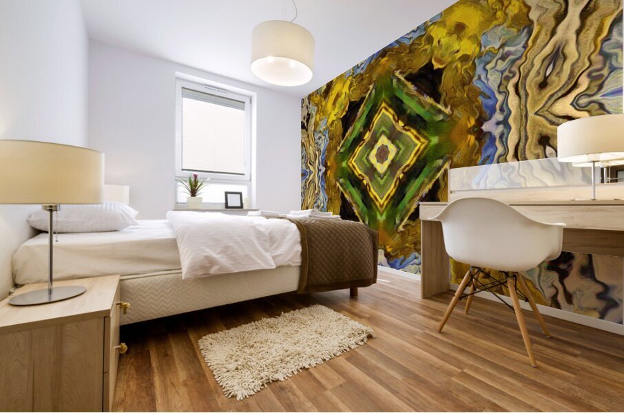 Abstract Earthy Kaleidoscope Flow Mural print