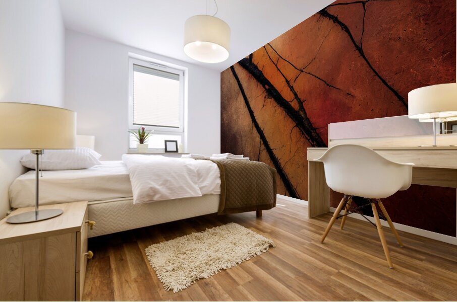 Bare Branches at Sundown Mural print