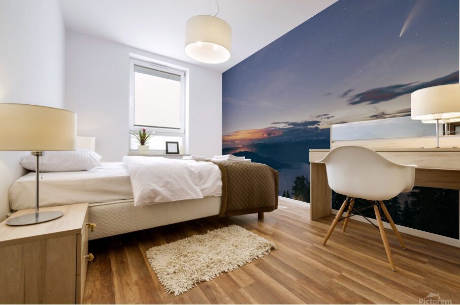 St Marks Summit & Comet Neowise Mural print