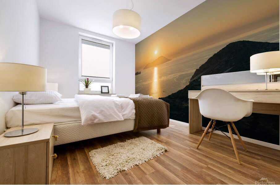 Sunset at Plaka Greece Mural print