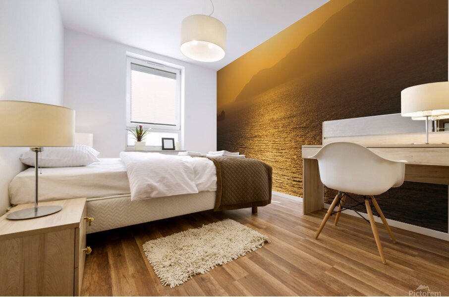 Sunset in Plaka Greece Mural print