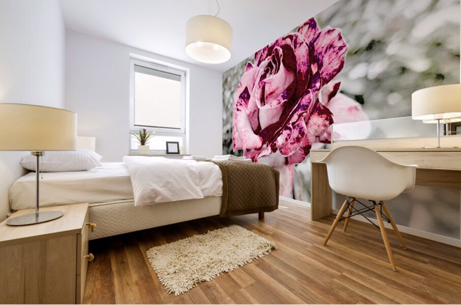 Abstract Rose Garden Mural print