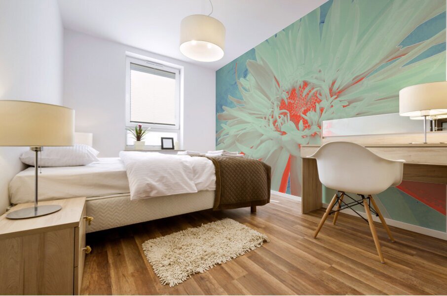 Abstract Vibrant Daisy Too Mural print