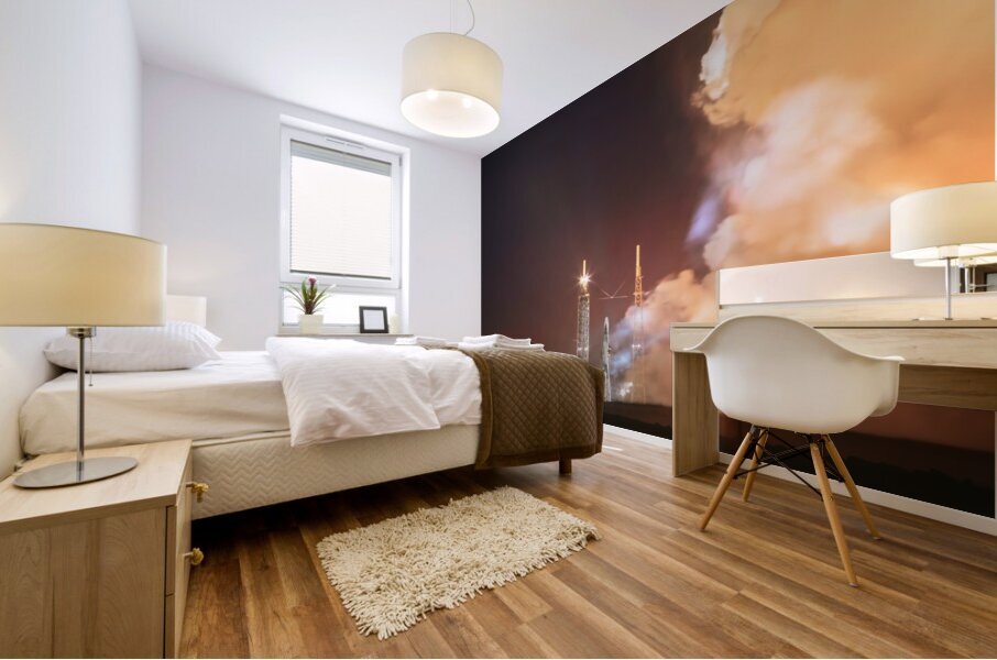 New Glenn Maiden Launch Cocoa Beach Steam Clouds Mural print