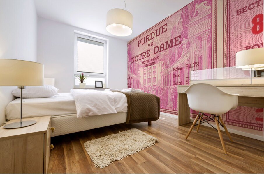 1934 Notre Dame vs. Purdue Football Ticket Art Mural print