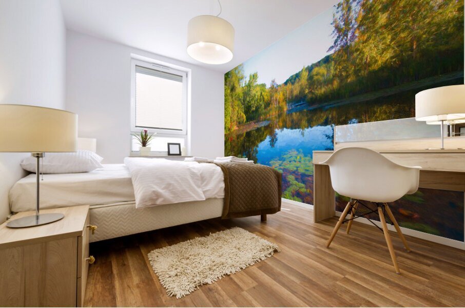 LILY POND AT THE BRICKWORKS Mural print