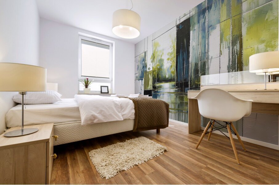 Ink and Watercolours Mural print