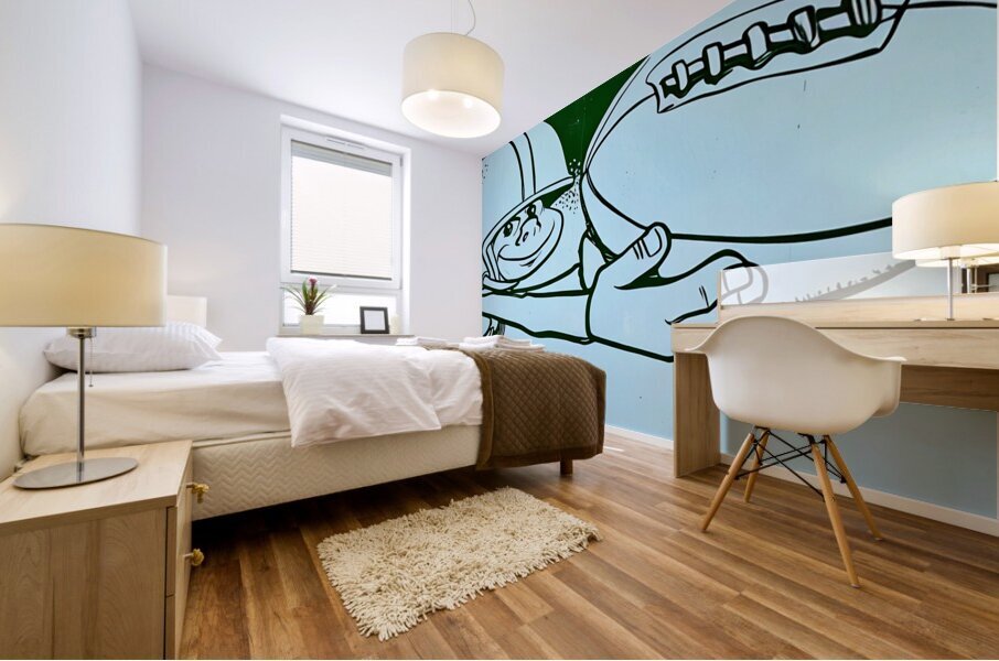 Vintage Tulane Football Art by John Chase Mural print