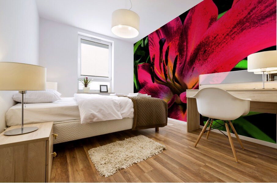 Abstract Lily Flower Close Up  Mural print