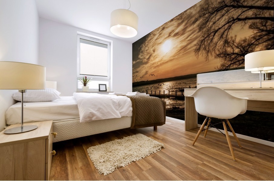 east shore evening Mural print
