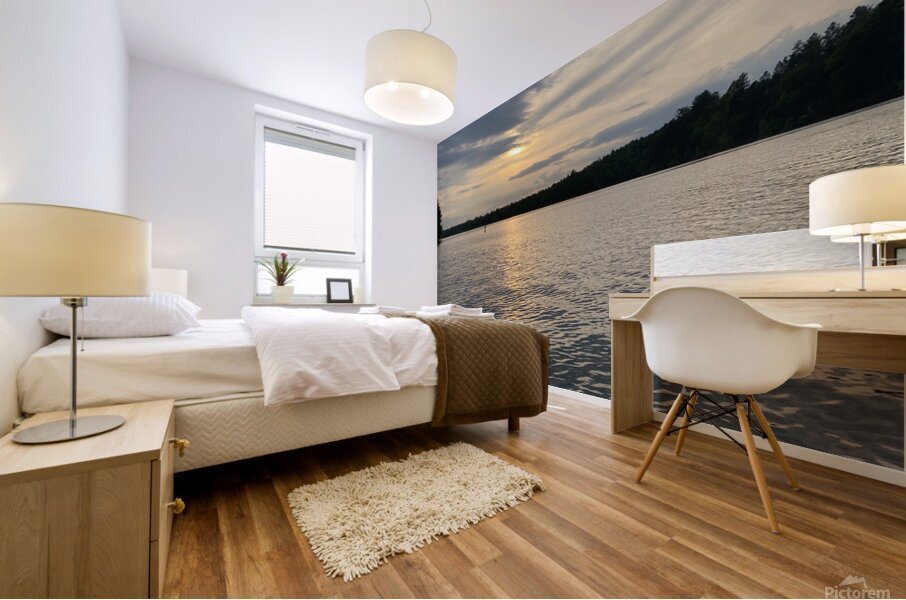 Lake sunset Mural print