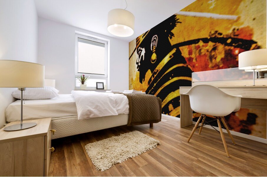 Gold Earring Mural print