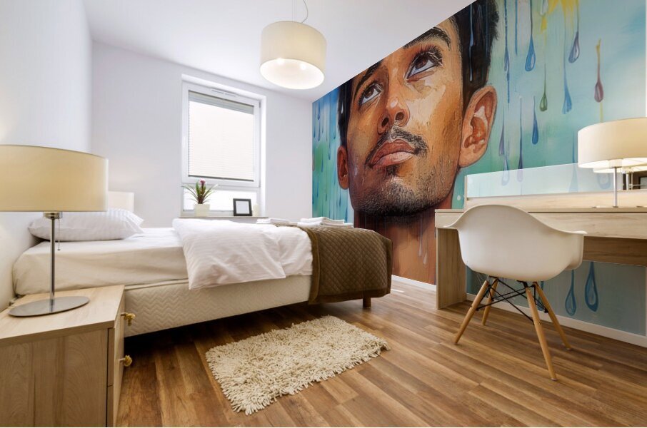 Raindrops Keep Falling on My Head Mural print