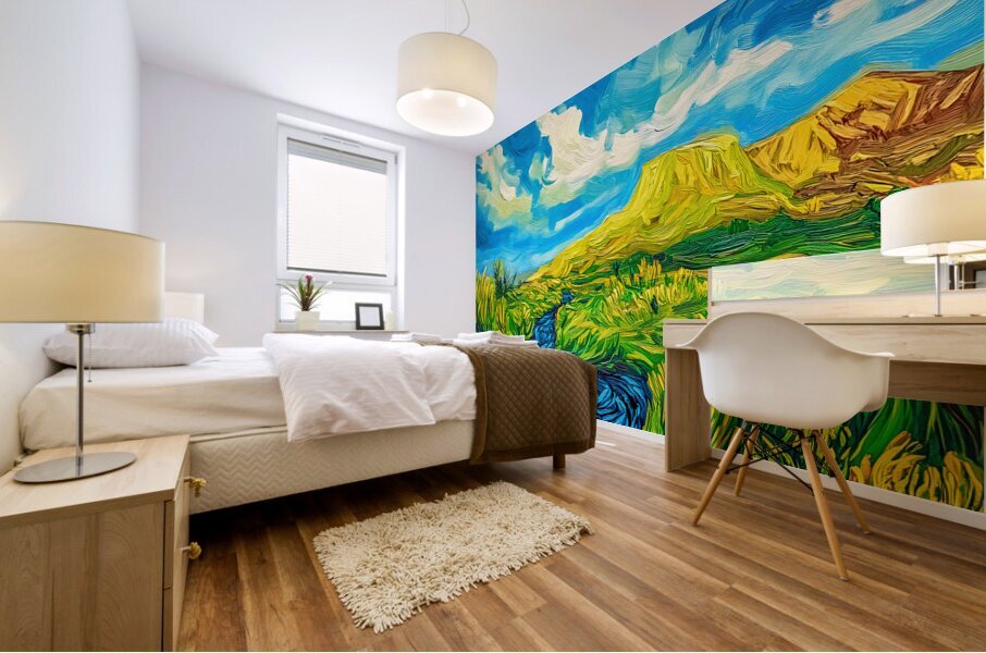 Simple Landscape Van Gogh Style Mural print