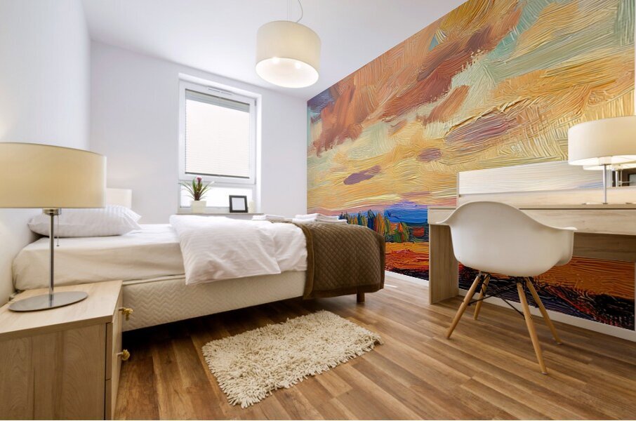 Landscape in Warm Neutral Tones Mural print