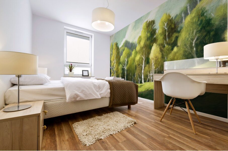 Grove of Aspen Trees Mural print