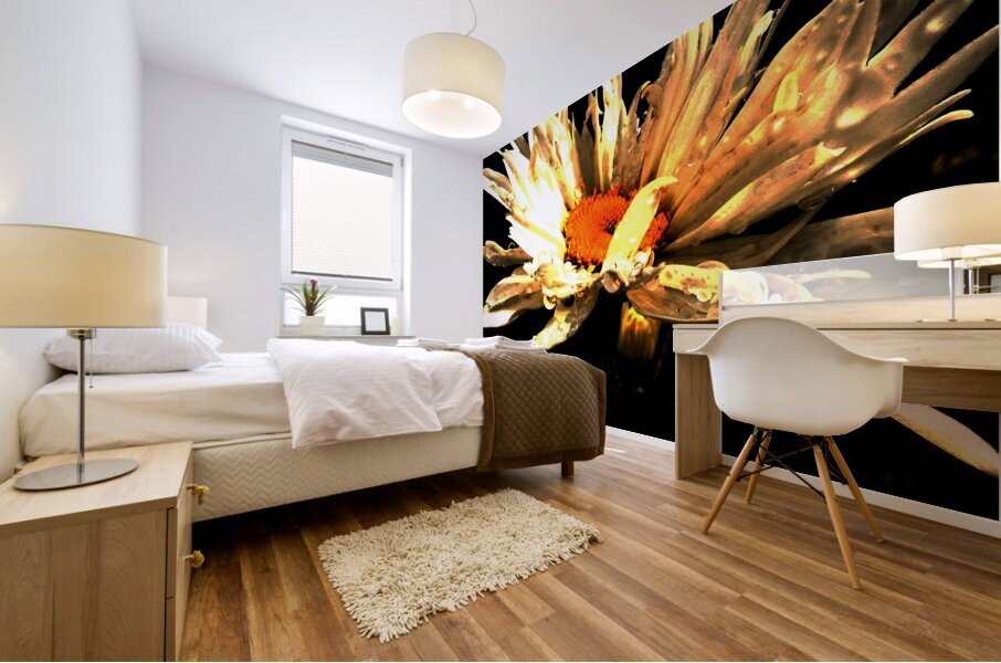 Abstract Daisy Darker Background Mural print