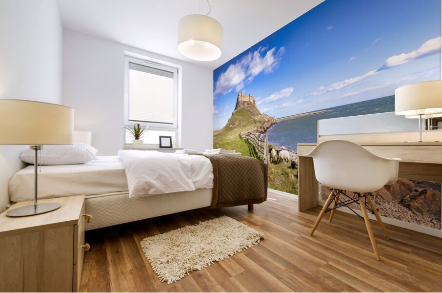 Lindisfarne Castle Holy Island Northumberland UK Mural print