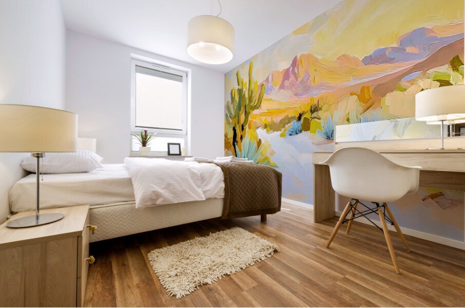 Desert View in Pastels Mural print