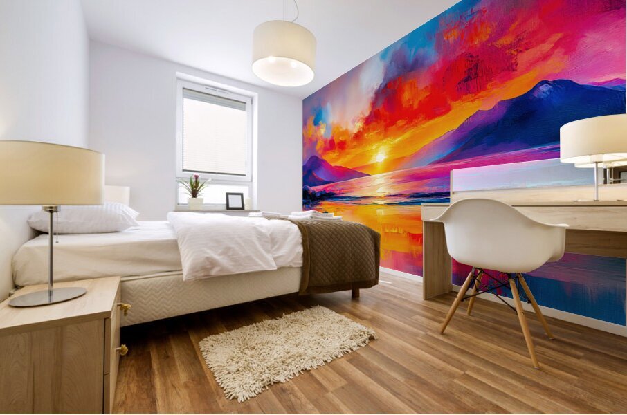 Fiery Ascent Mural print